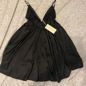 Black silk dress